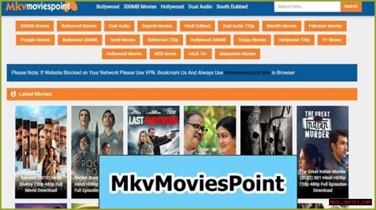 MKVMoviesPoint: Your Ultimate Guide To Bollywood Movies Download